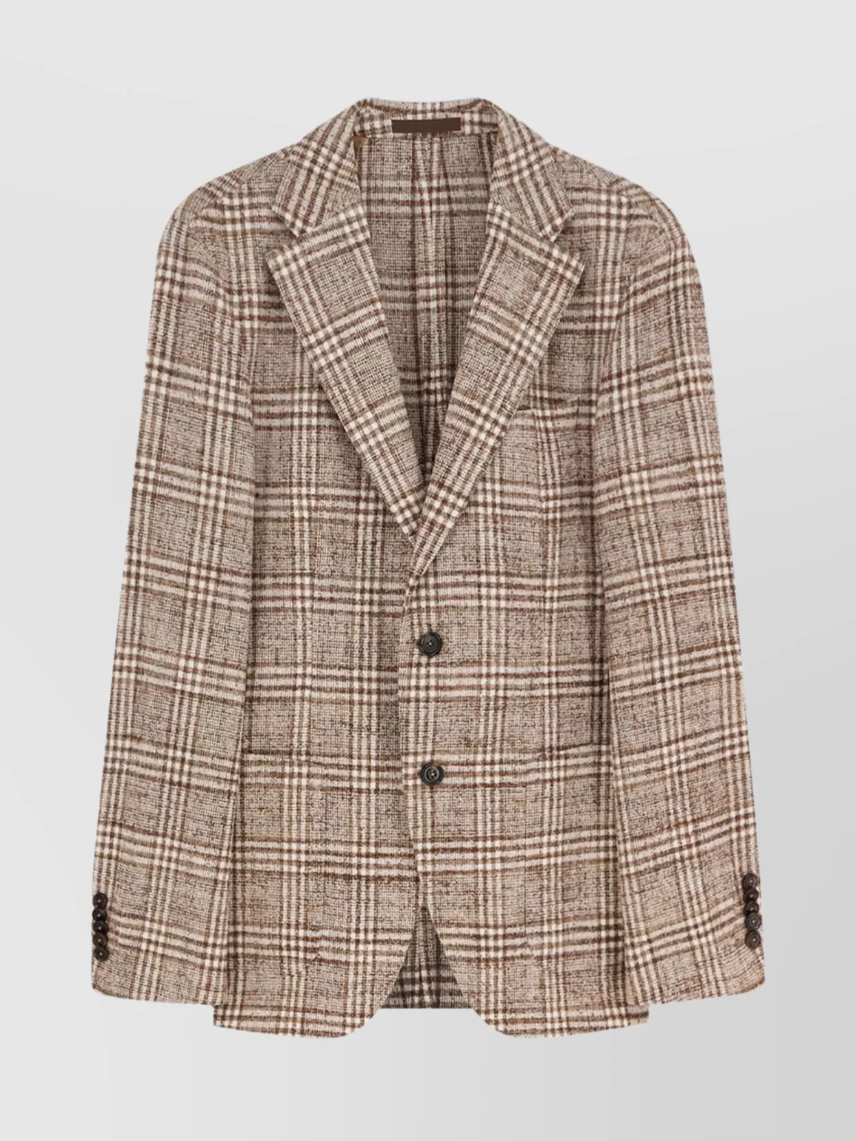 Hugo Boss Tailored Check Pattern Blazer With Notch Lapel In Multi