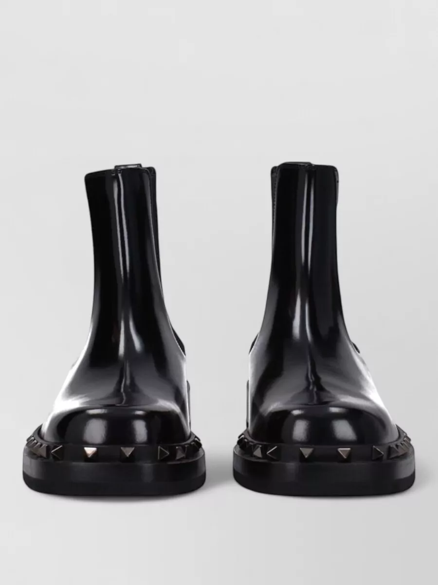 Valentino Garavani leather studded ankle boots