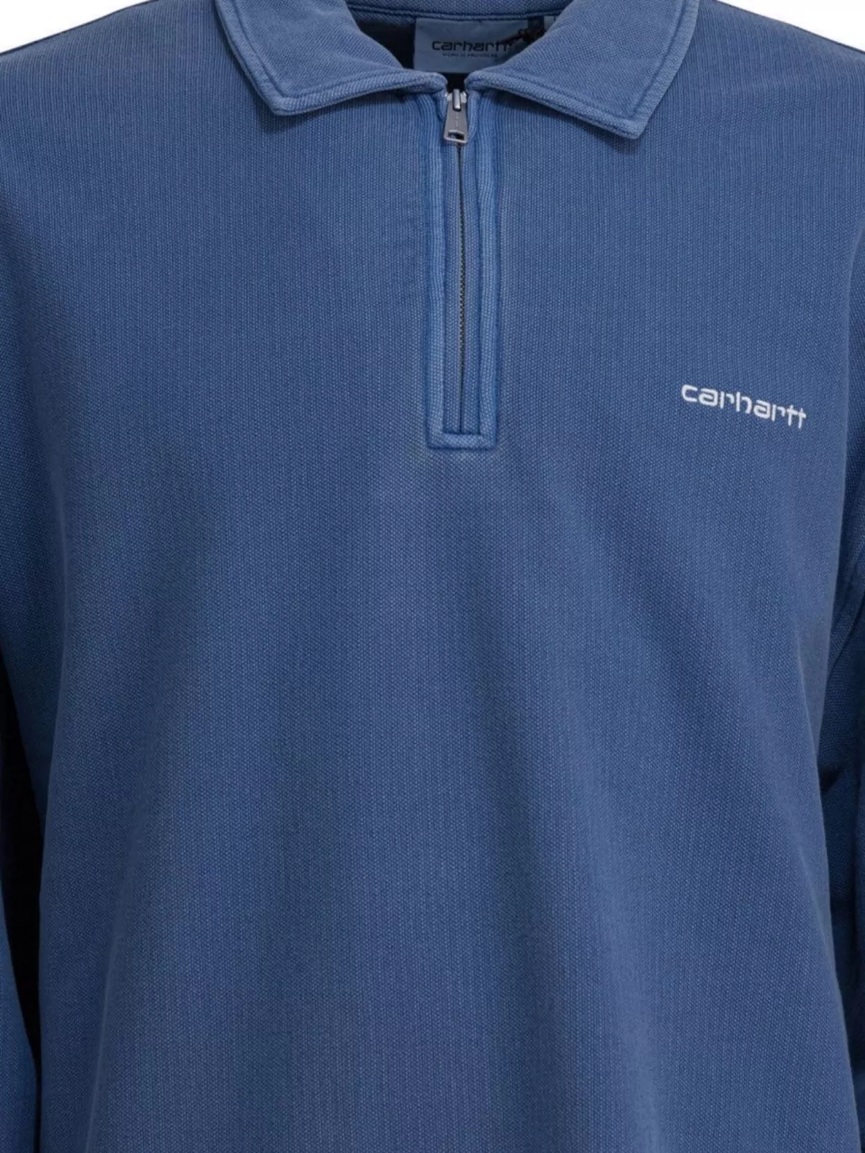 Carhartt Wip Piqué Polo Style Long Sleeve Sweatshirt