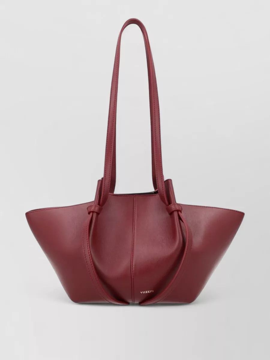 Yuzefi Structured Bucket Bag Knotted Top Handles