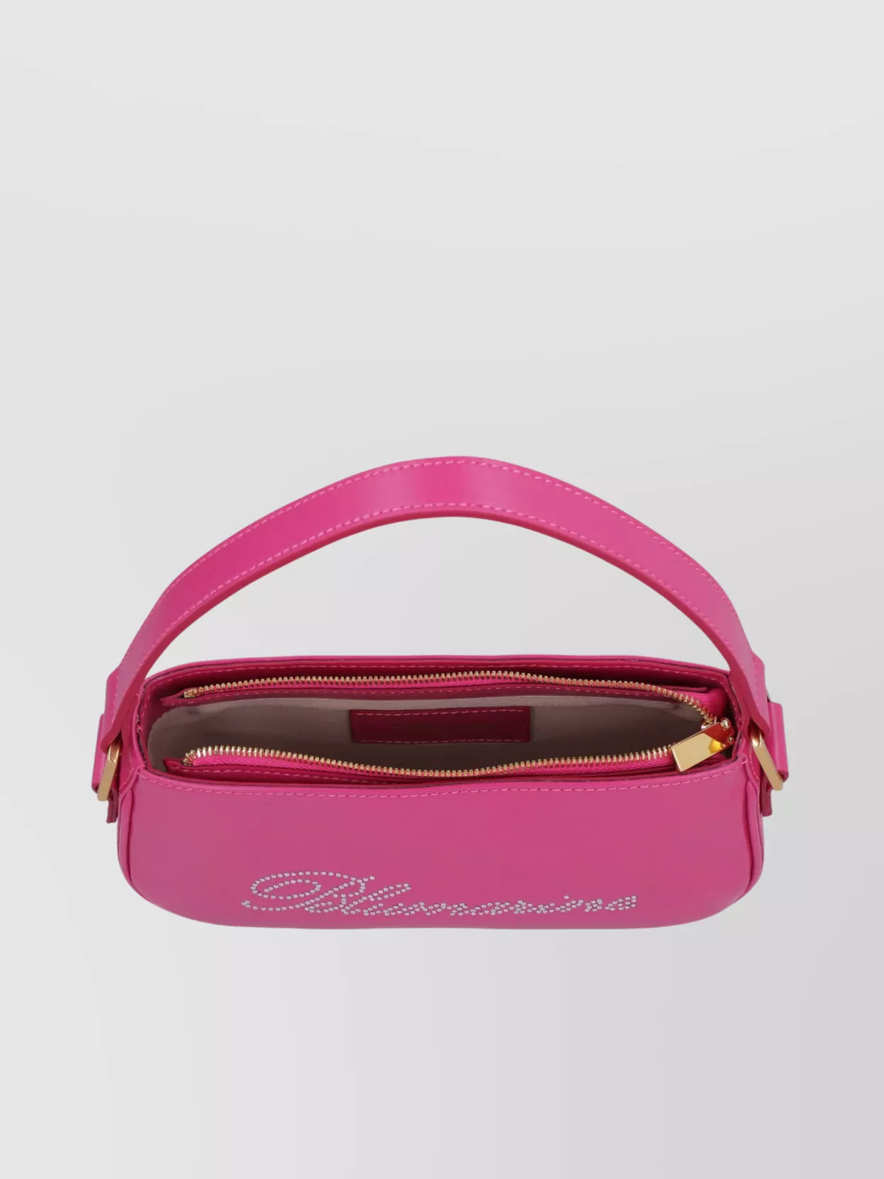 Blumarine Logo Print Leather Handbag