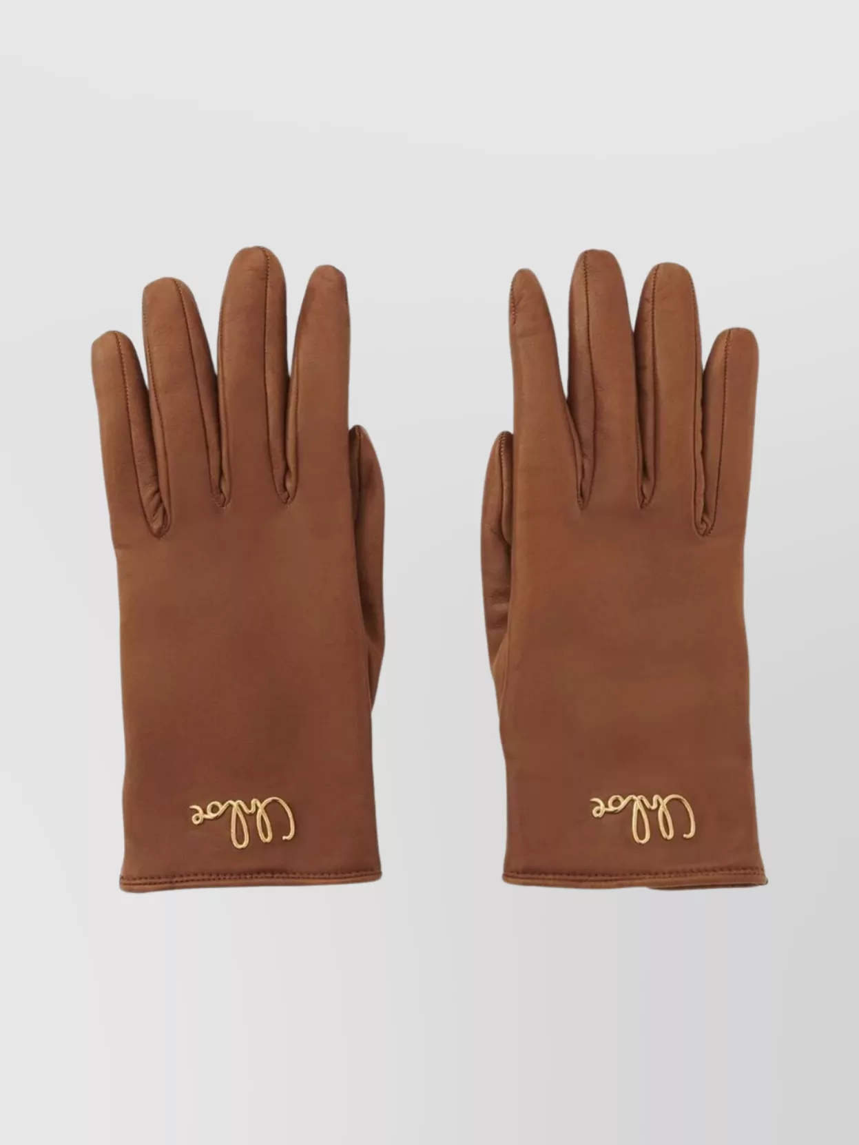 Chloé Iconic Leather Gloves Slit Cuffs