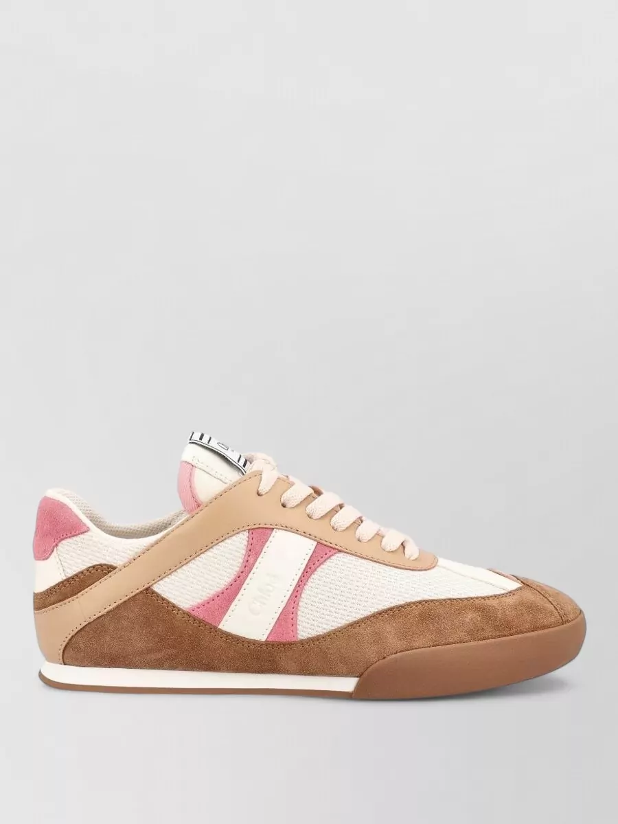 Chloé Kick Sneakers Suede Mesh Rubber Sole