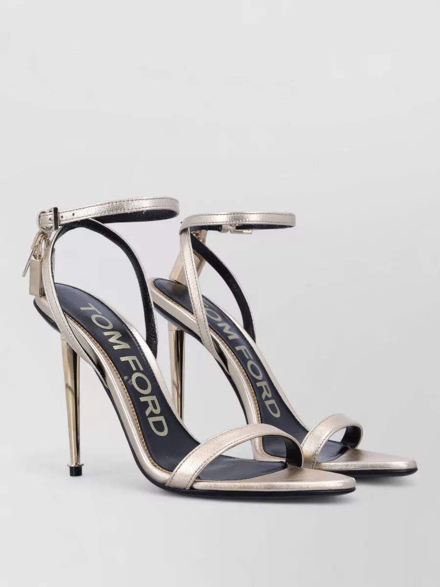 Tom Ford Leather Padlock Stiletto Sandals