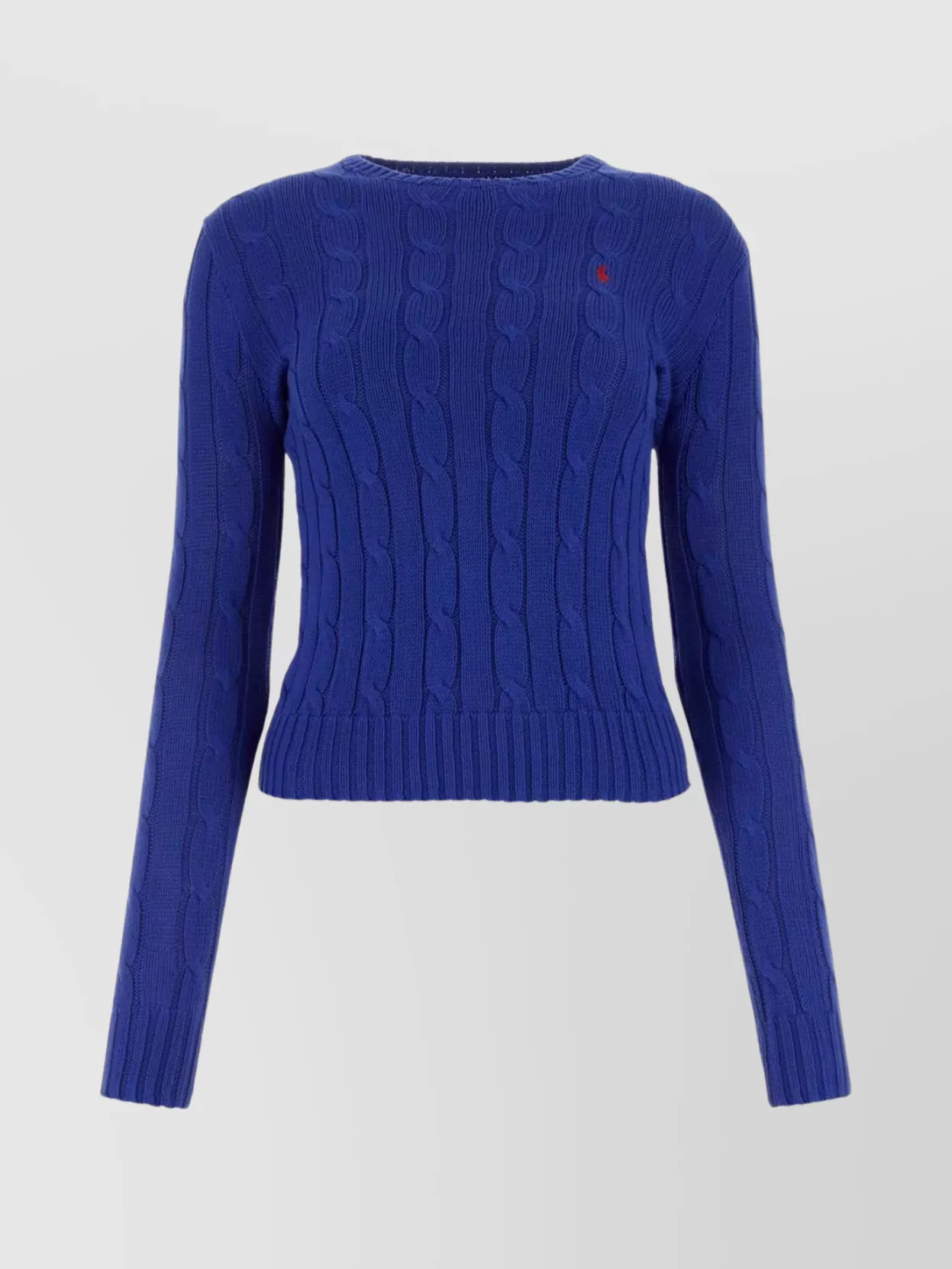 Shop Polo Ralph Lauren Crew Neck Cotton Sweater In Blue