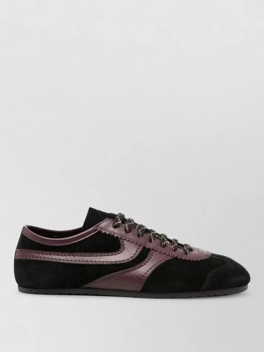 Dries Van Noten Leather Paneled Low-Top Sneakers