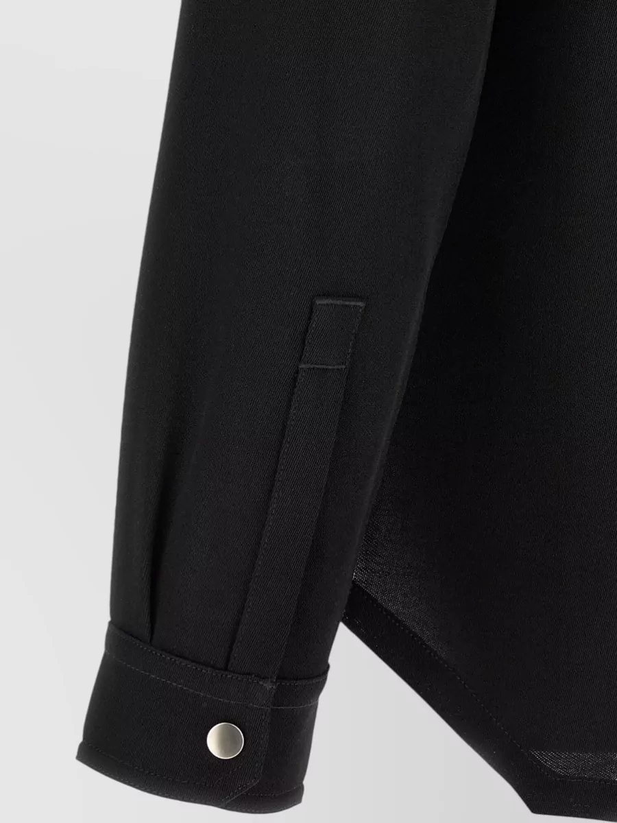 Rick Owens Cotton V-Neck Shirt Jacket