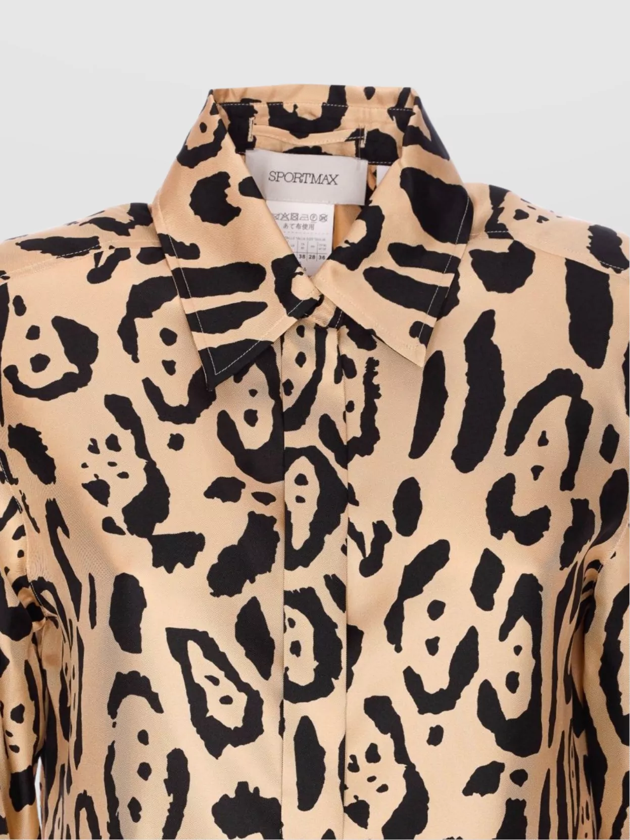 Sportmax Armony Animal Patterned Long-sleeved Shirt