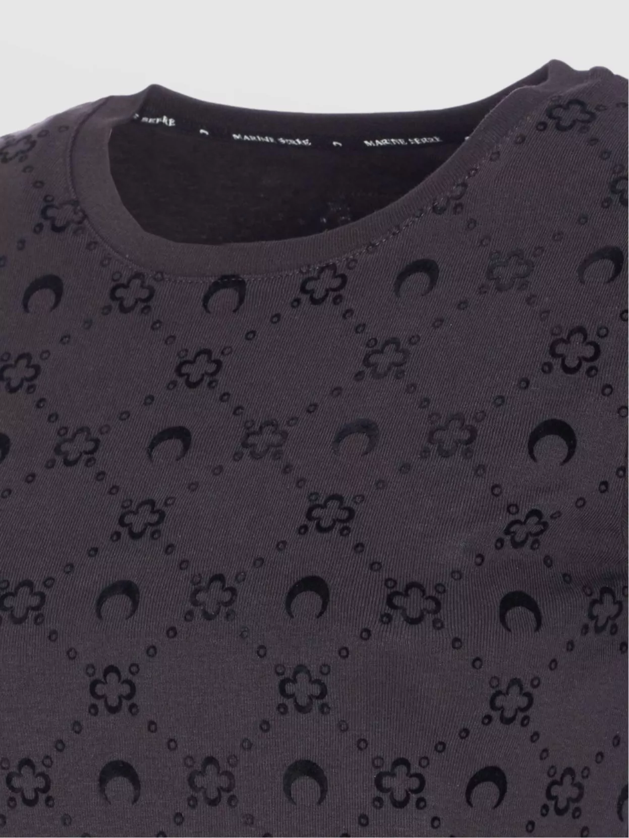 Marine Serre Moon Logo Patterned Crewneck Short Sleeve Top