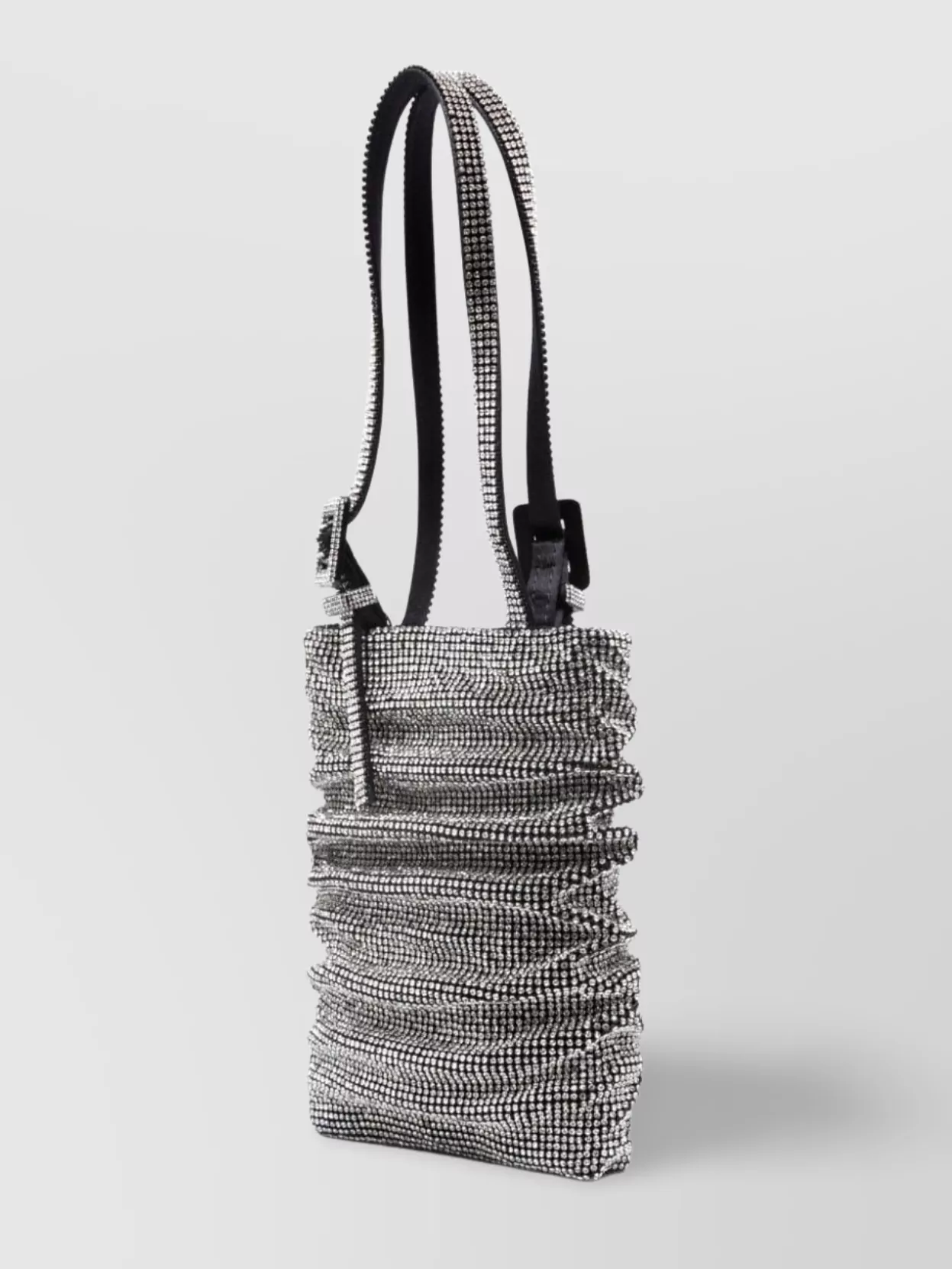 Benedetta Bruzziches Handcrafted Rhinestone Buckle Shoulder Bag