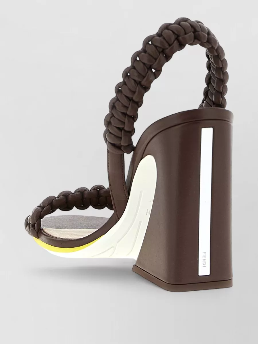 Fendi Leather Asymmetric Sandals