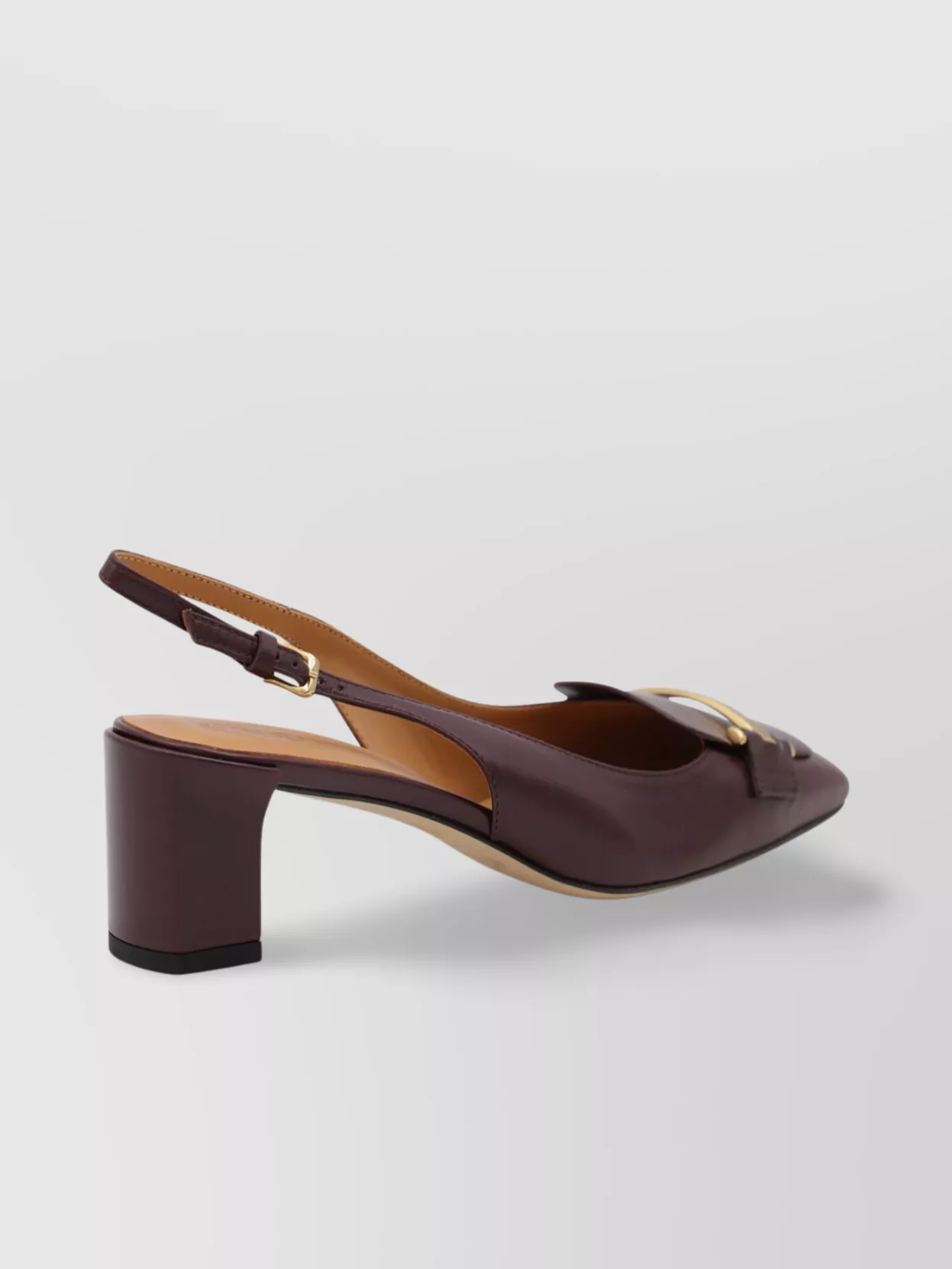 Tod's Chunky Heel Buckle Square Toe Pumps