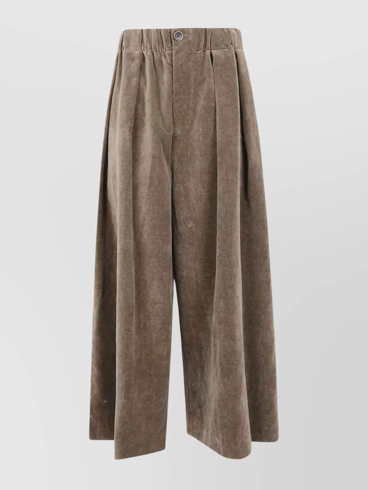 Uma Wang Wide Leg Trousers Button Detail In Brown