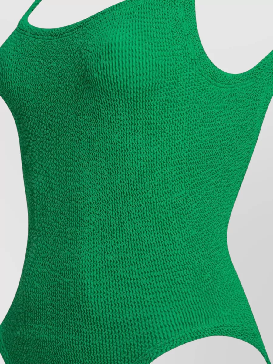 Hunza G Crinkled Square-Neck Swimsuit