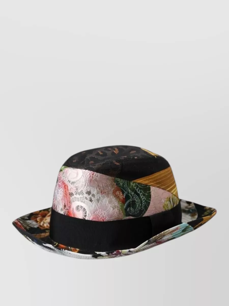 Dolce&Gabbana patchwork fedora hat