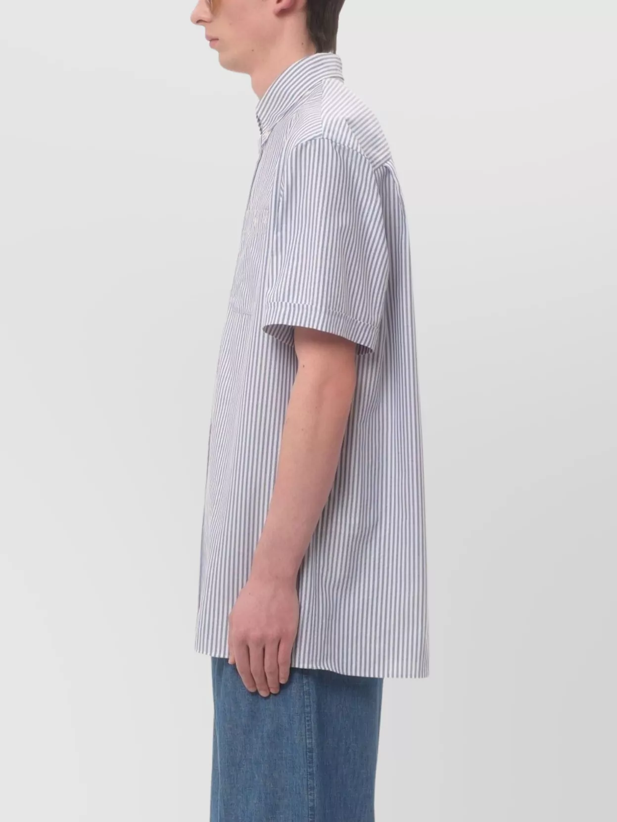 Valentino Striped Cotton Shirt Chest Pocket