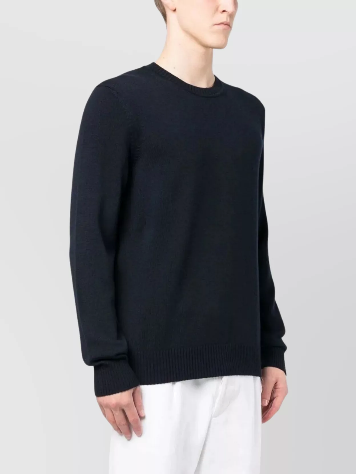 Emporio Armani Crew Neck Long Sleeve Ribbed Sweater