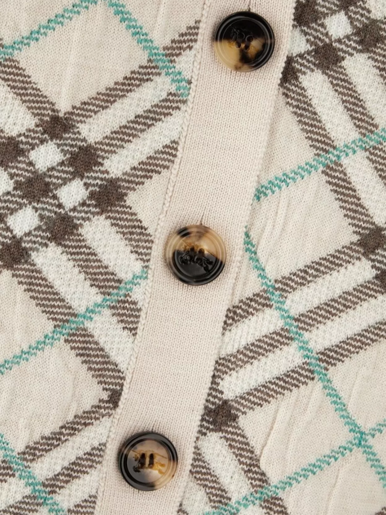 Burberry Embroidered V-Neck Wool Blend Cardigan