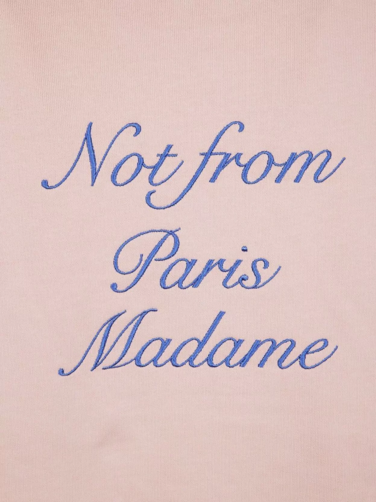 Drôle De Monsieur Cursive Slogan Embroidered Crew Neck Sweater