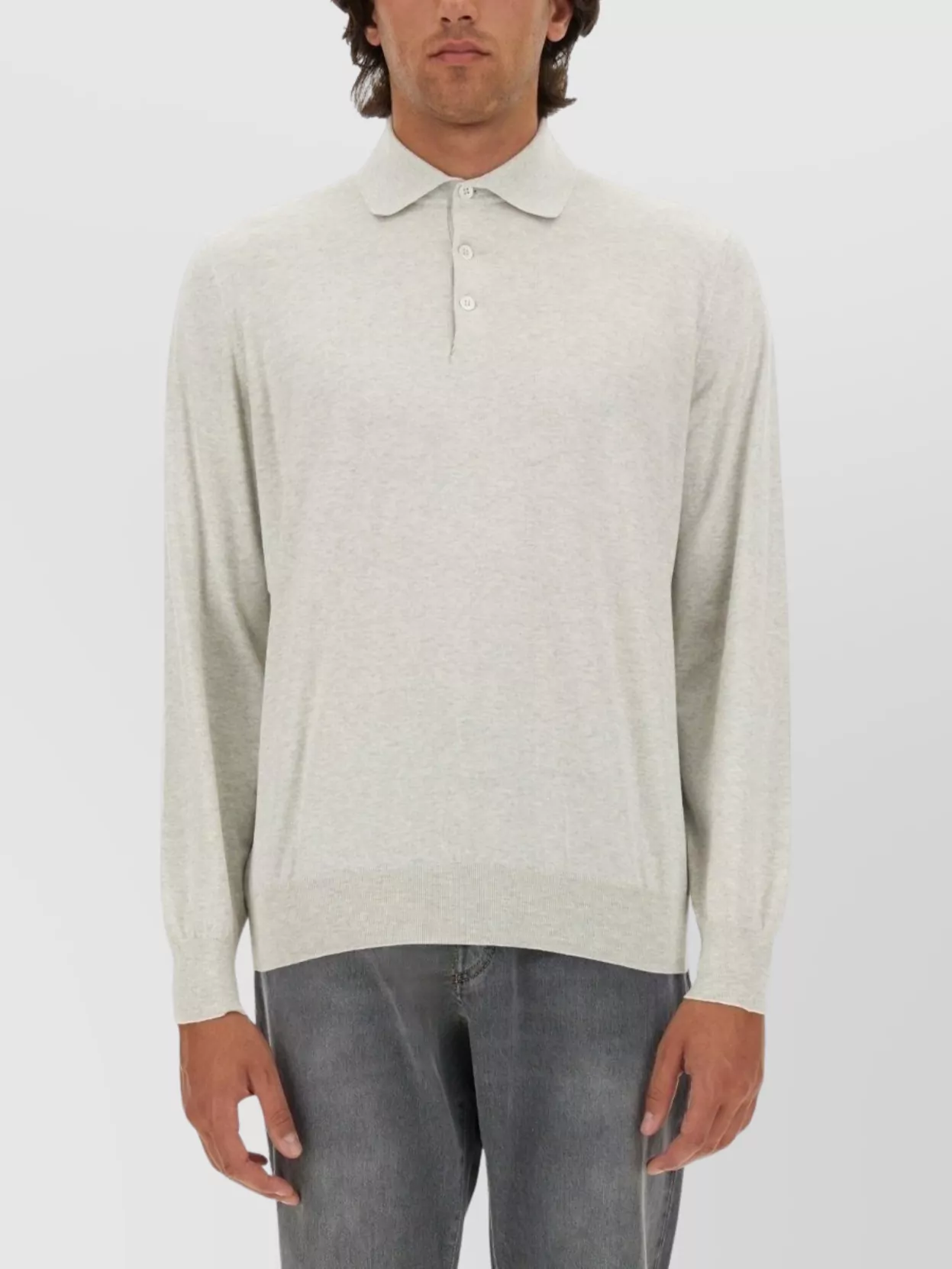 Brunello Cucinelli Regular Fit Polo Shirt With Long Sleeves