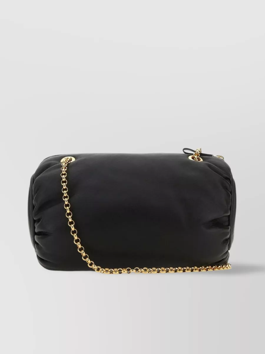 Shop Marine Serre Quilted Leather Chain Bag In Black