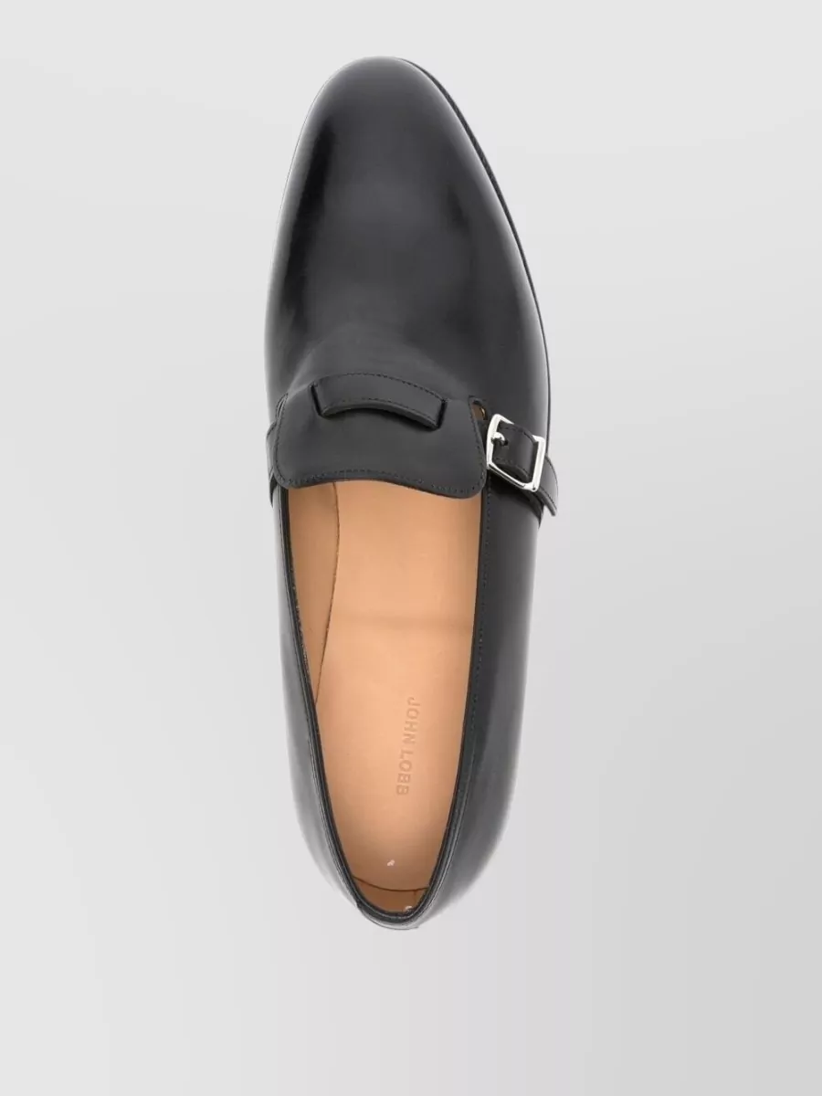 John Lobb Leather Monk Strap Loafers