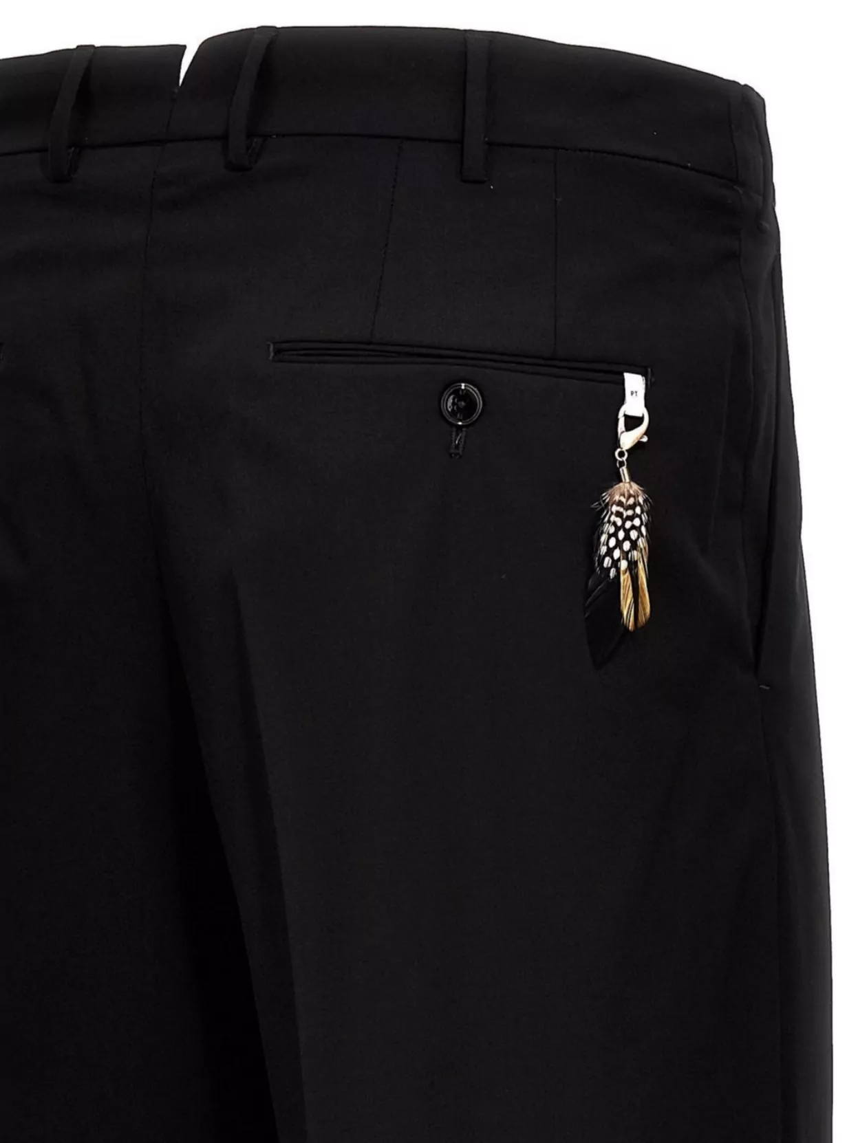 Pt Torino Tailored Pleated Trousers With Pockets In Black