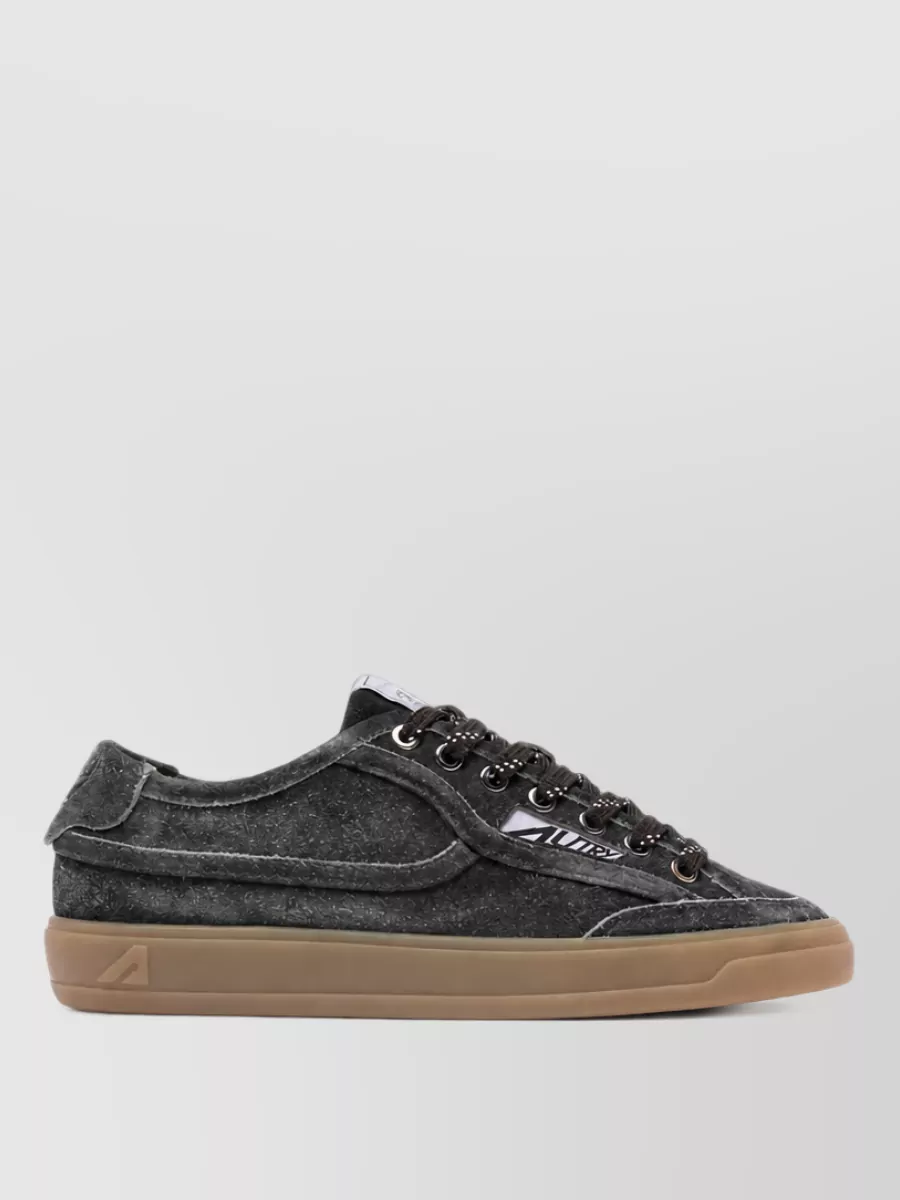 Autry Suede Distressed Low-Top Sneakers