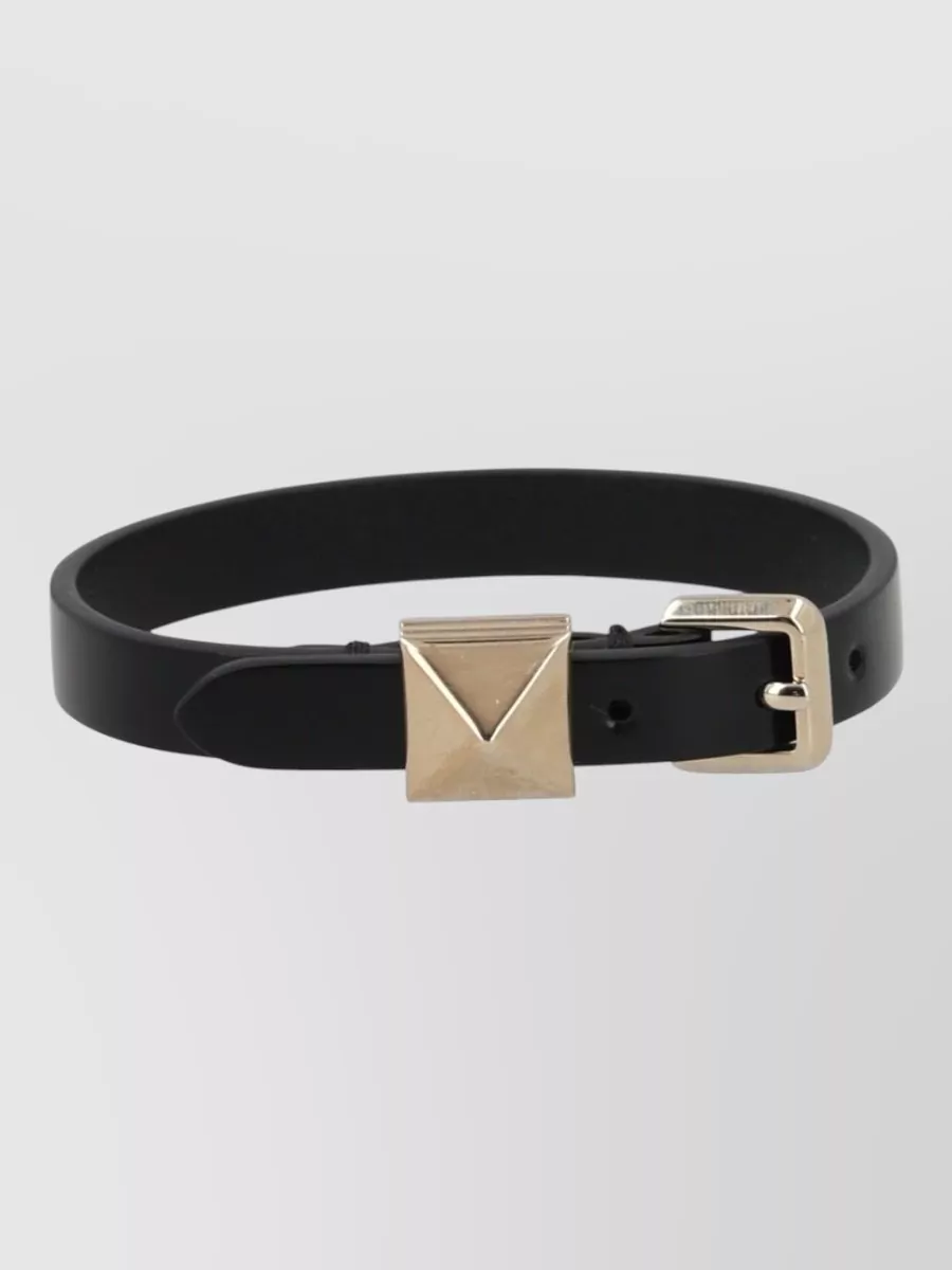 Valentino Garavani leather rockstud bracelet
