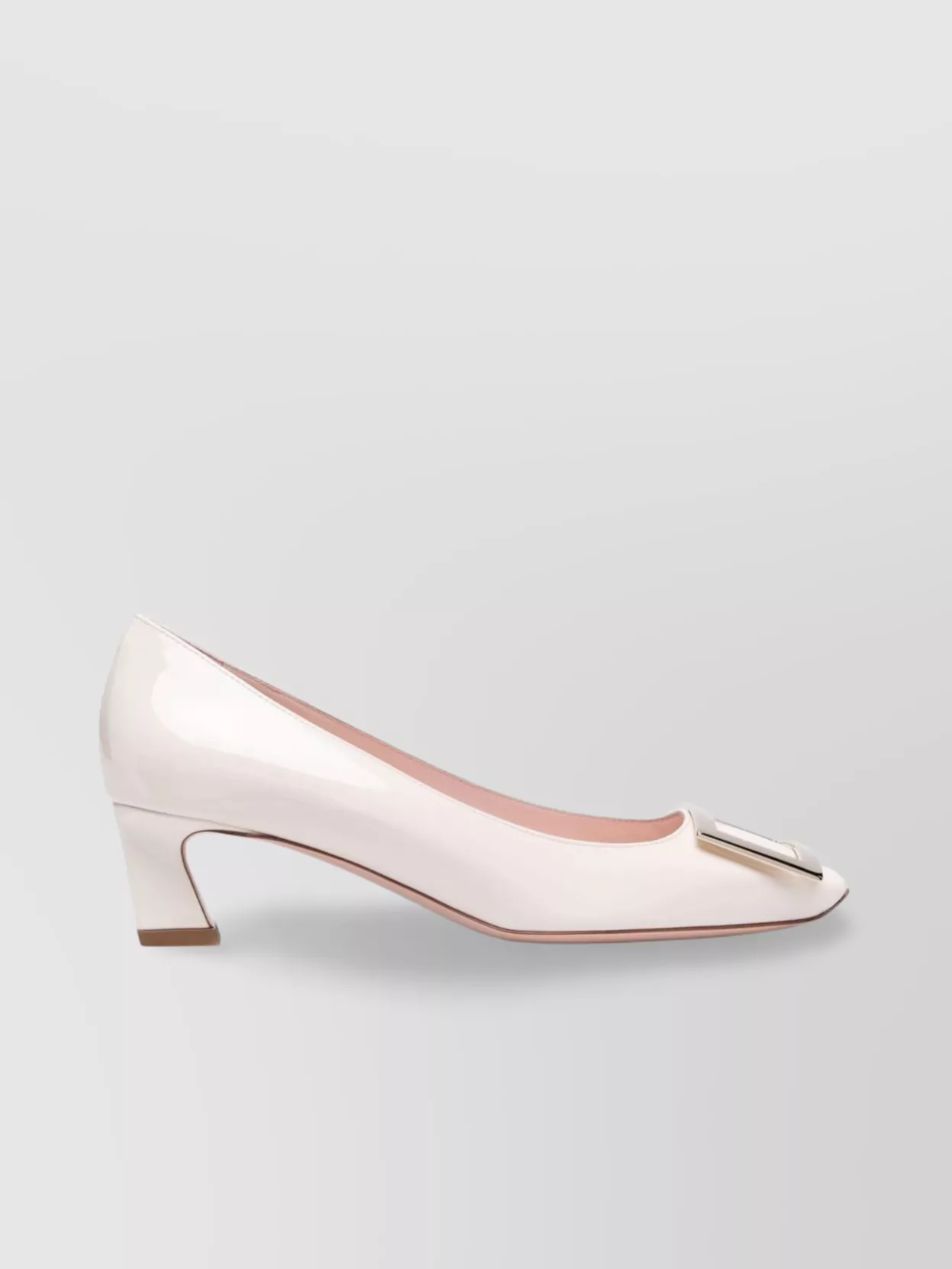 Roger Vivier Square Buckle Detail Leather Pumps