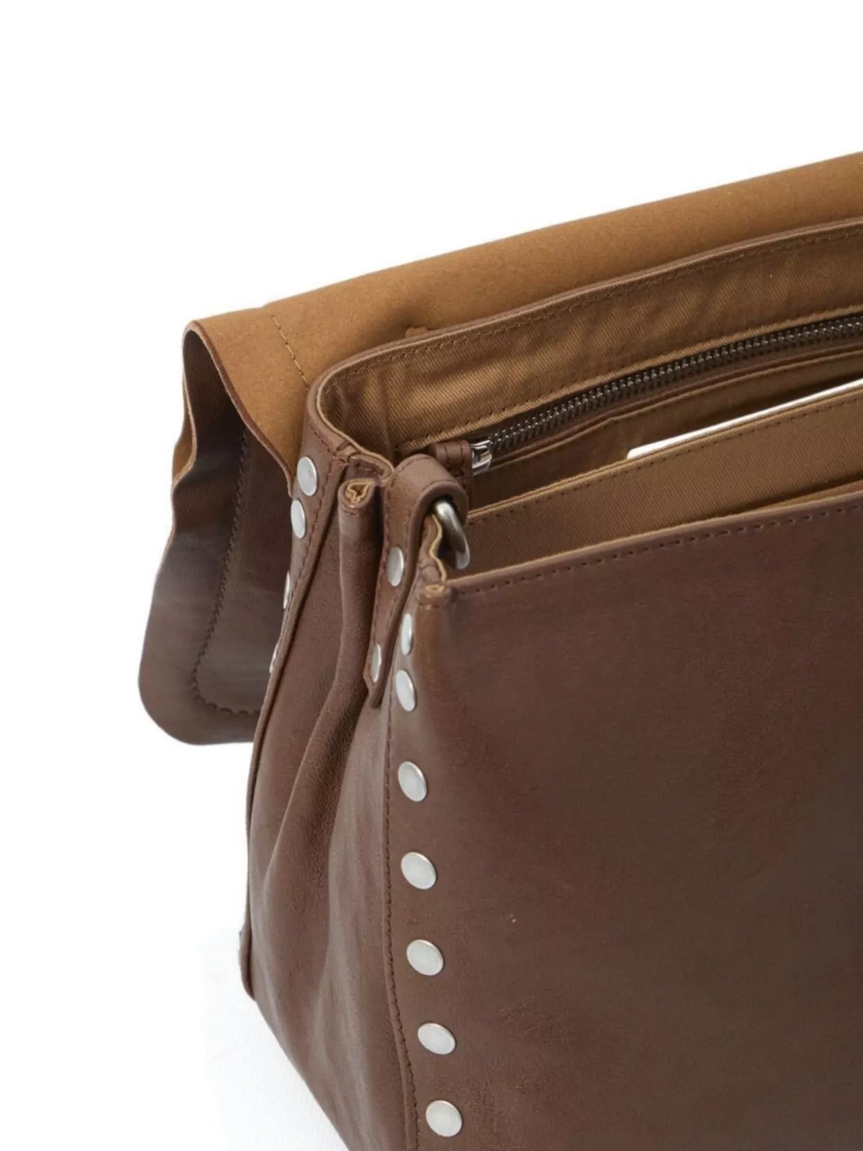 Zanellato Baby Leather Handbag And Shoulder Strap In Brown