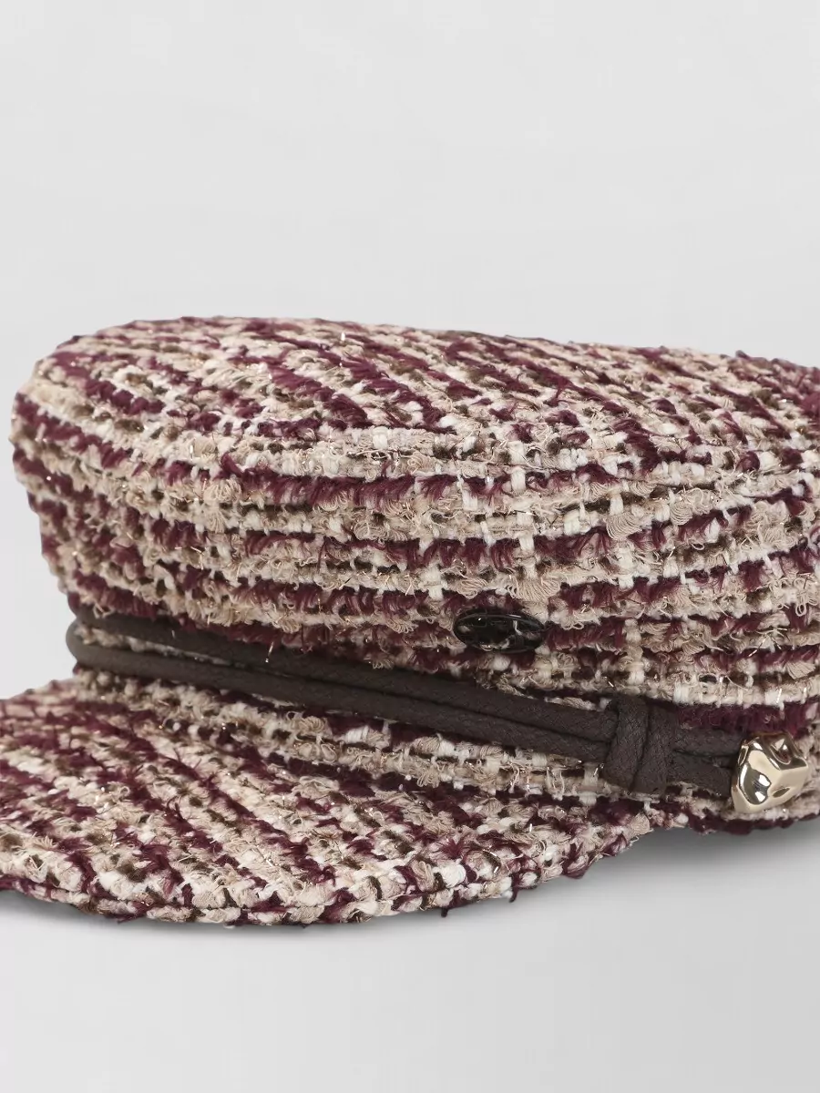 Maison Michel Tweed Baker Boy Hat