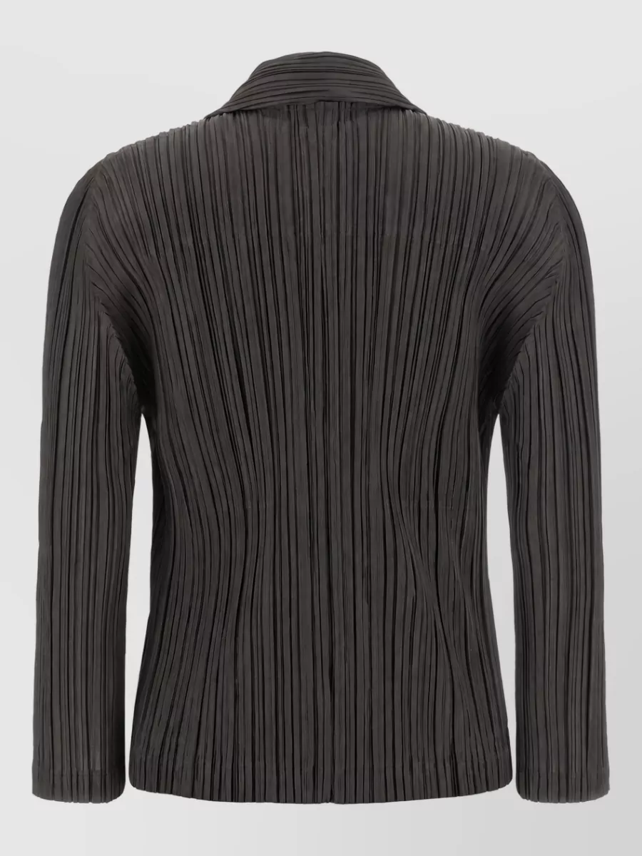 Pleats Please Issey Miyake Pleated Single-Breasted Blazer