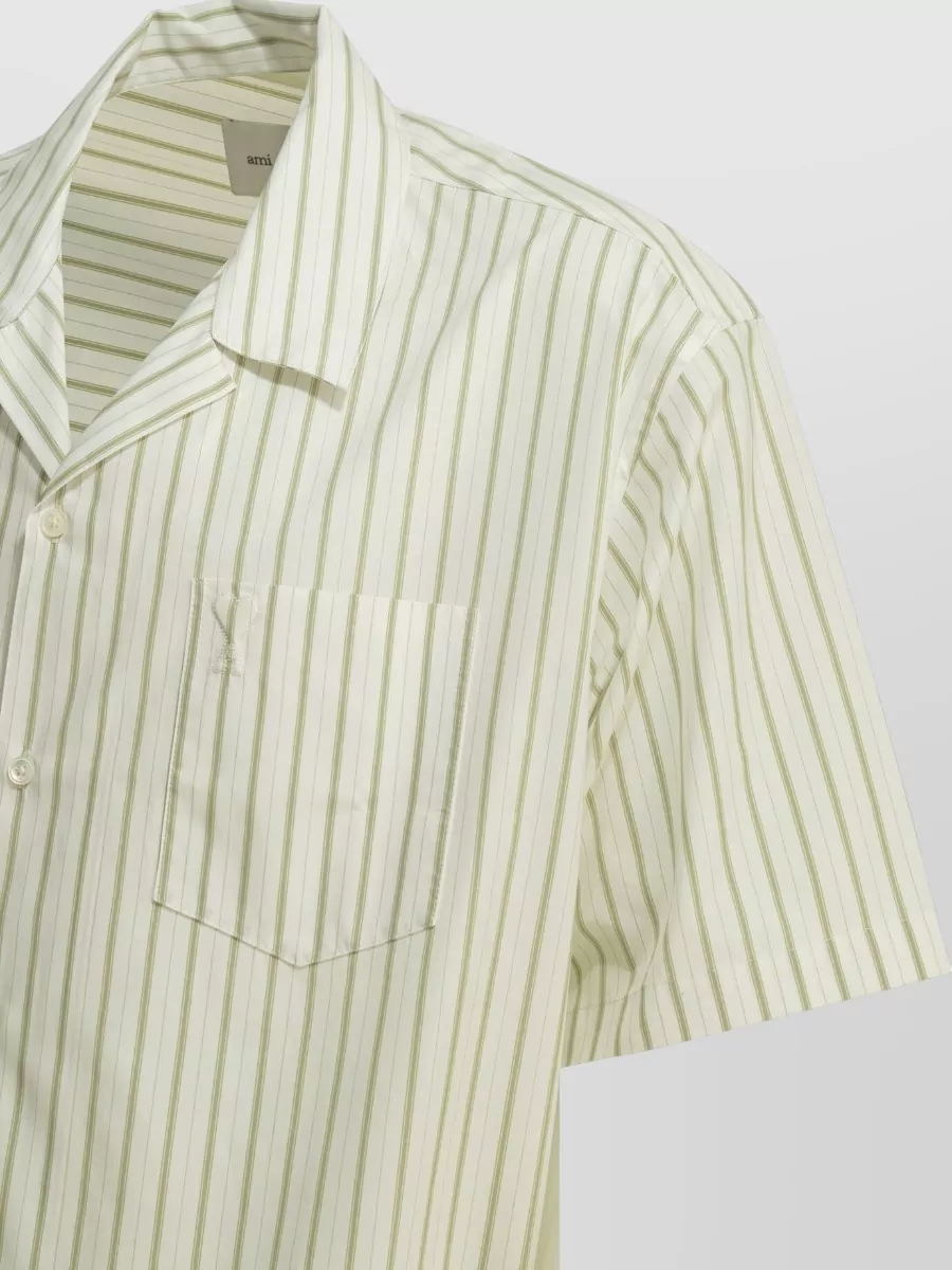 Ami Paris Cotton Short-Sleeve Shirt