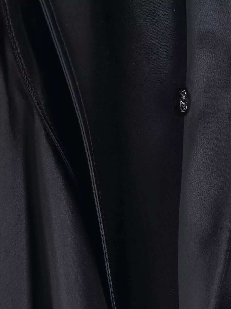 The Attico Satin Finish Dress Knee Length Long Sleeves