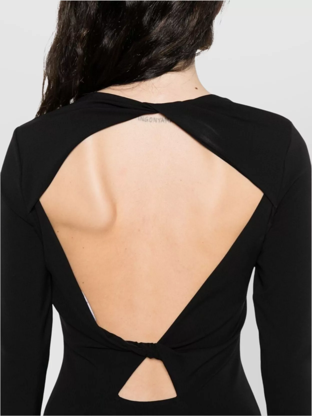 Emporio Armani Midi Dress Featuring Knot Detail And Open Design