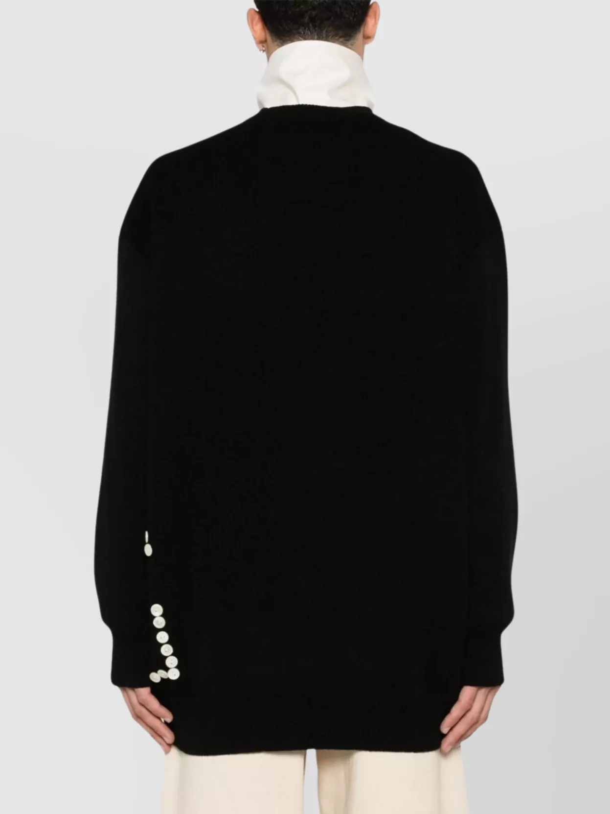 Comme Des Garçons Comme Des Garcons Sweater With Decorative Buttons In Black