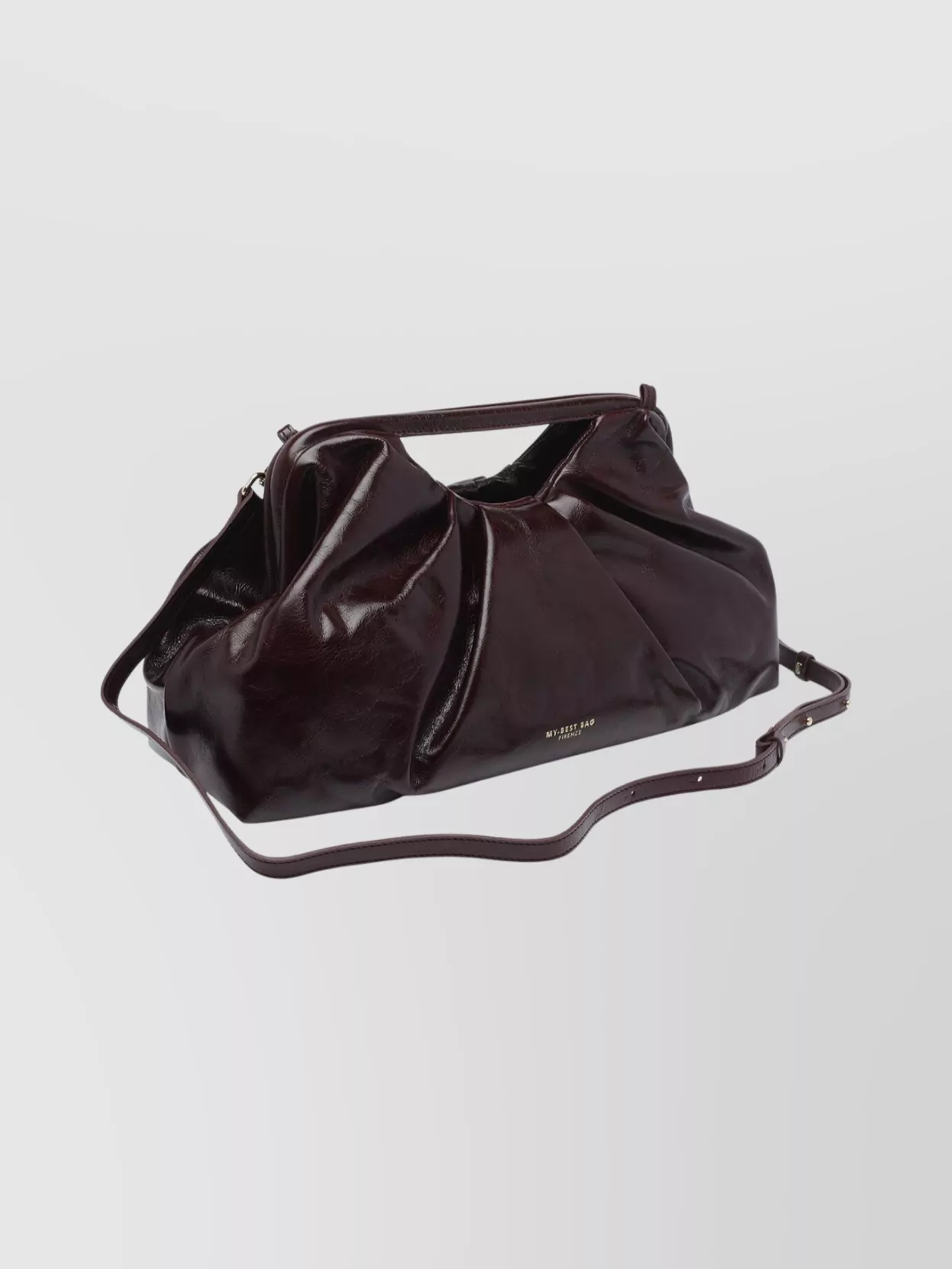 My Best Bag Firenze Leather Cross-Body Bag Pleated Design