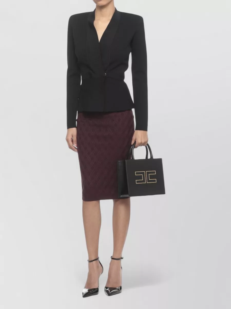 Elisabetta Franchi Viscose Blend Knee-Length Pencil Skirt