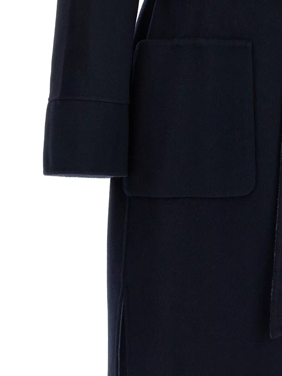 S Max Mara Wool Reversible Belted Coat