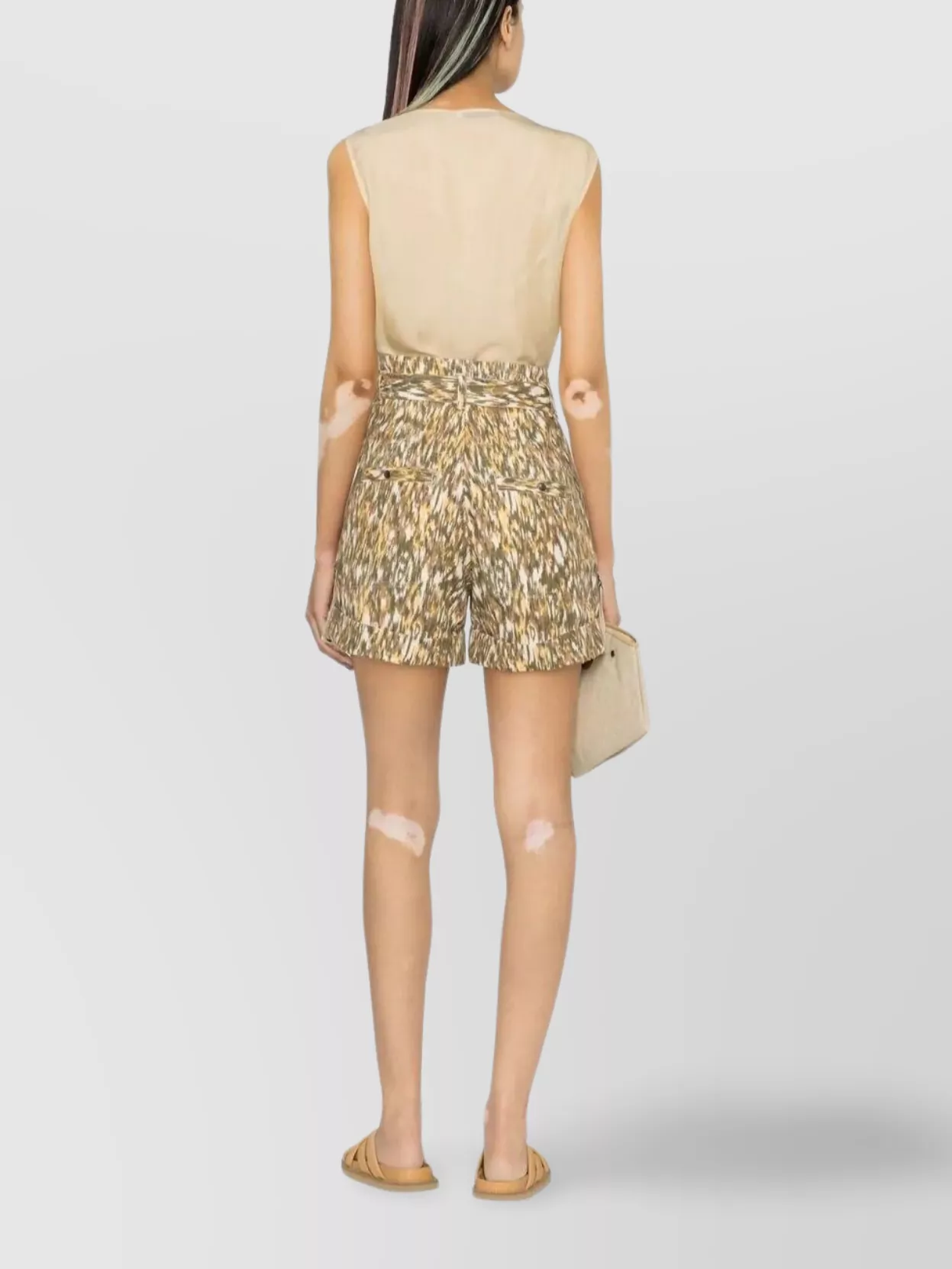 Fabiana Filippi Sleeveless Lightweight Top With Smooth Finish In Neutral