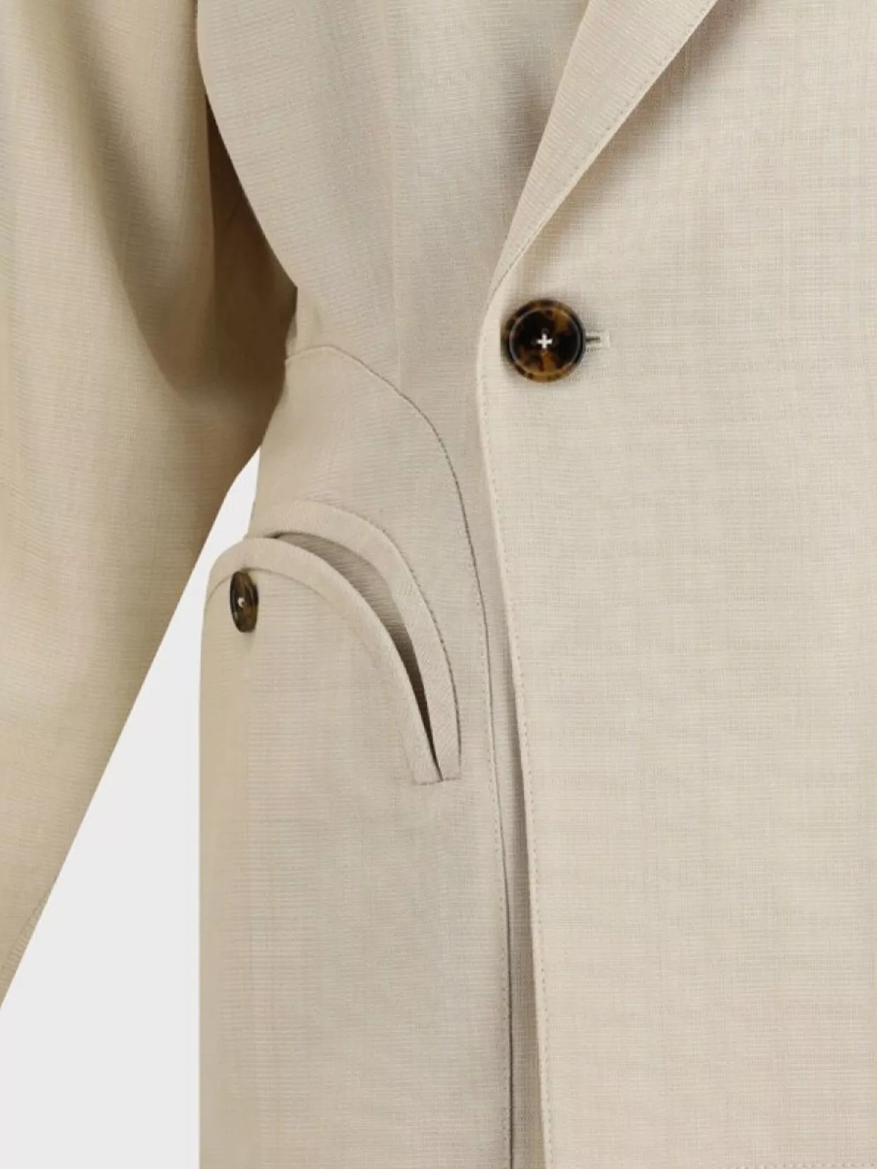 Blazé Milano Sheena Ares Refined Lapel Jacket With Circular Pockets