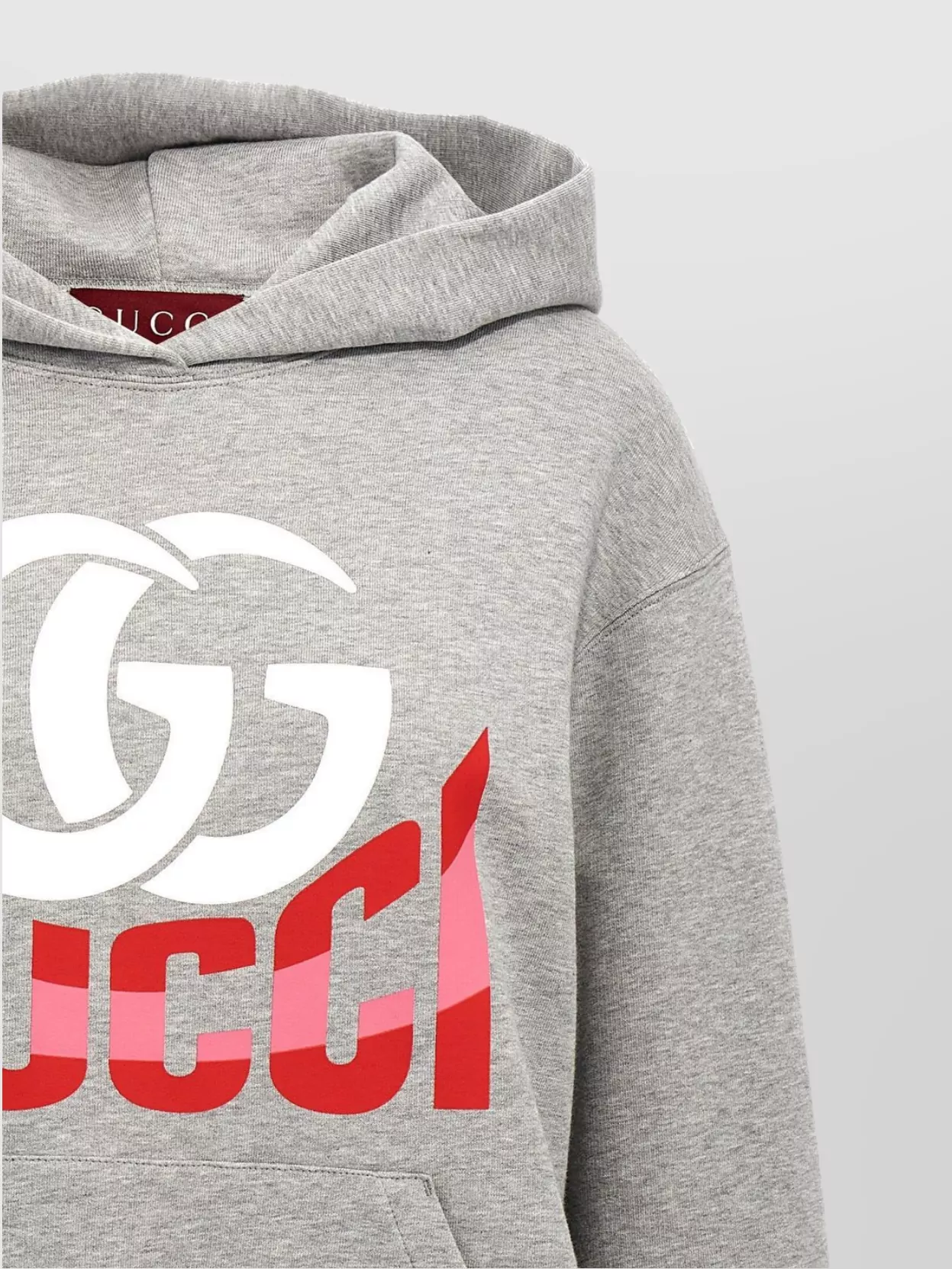 Gucci Cotton Jersey Hooded Sweatshirt In Gray