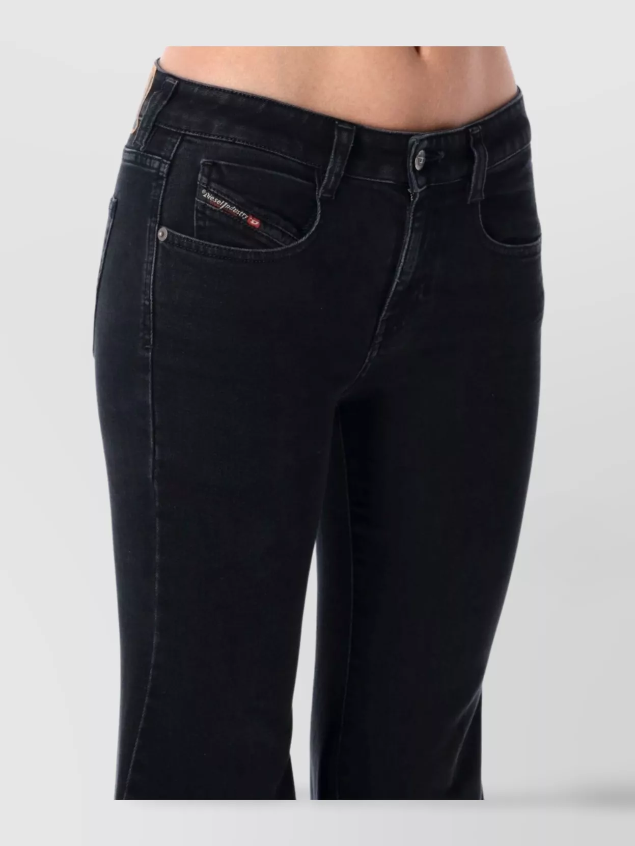 Diesel Flared Denim Trousers Pockets
