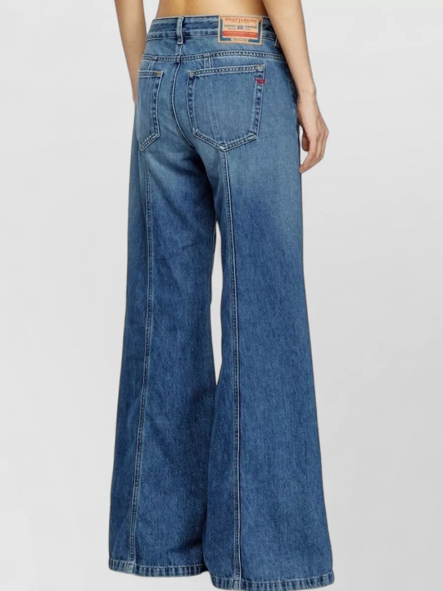 Diesel Denim Low-Rise Wide-Leg Jeans