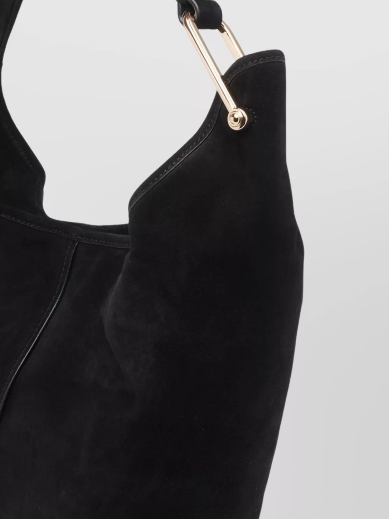 Michael Michael Kors Suede Shoulder Bag Gold Hardware