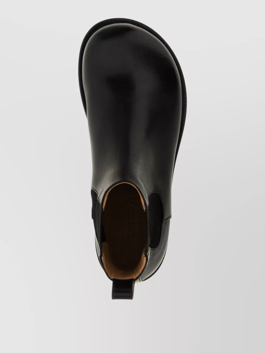 Jw Anderson Loafer Ankle Boots Round Toe Pull Tab