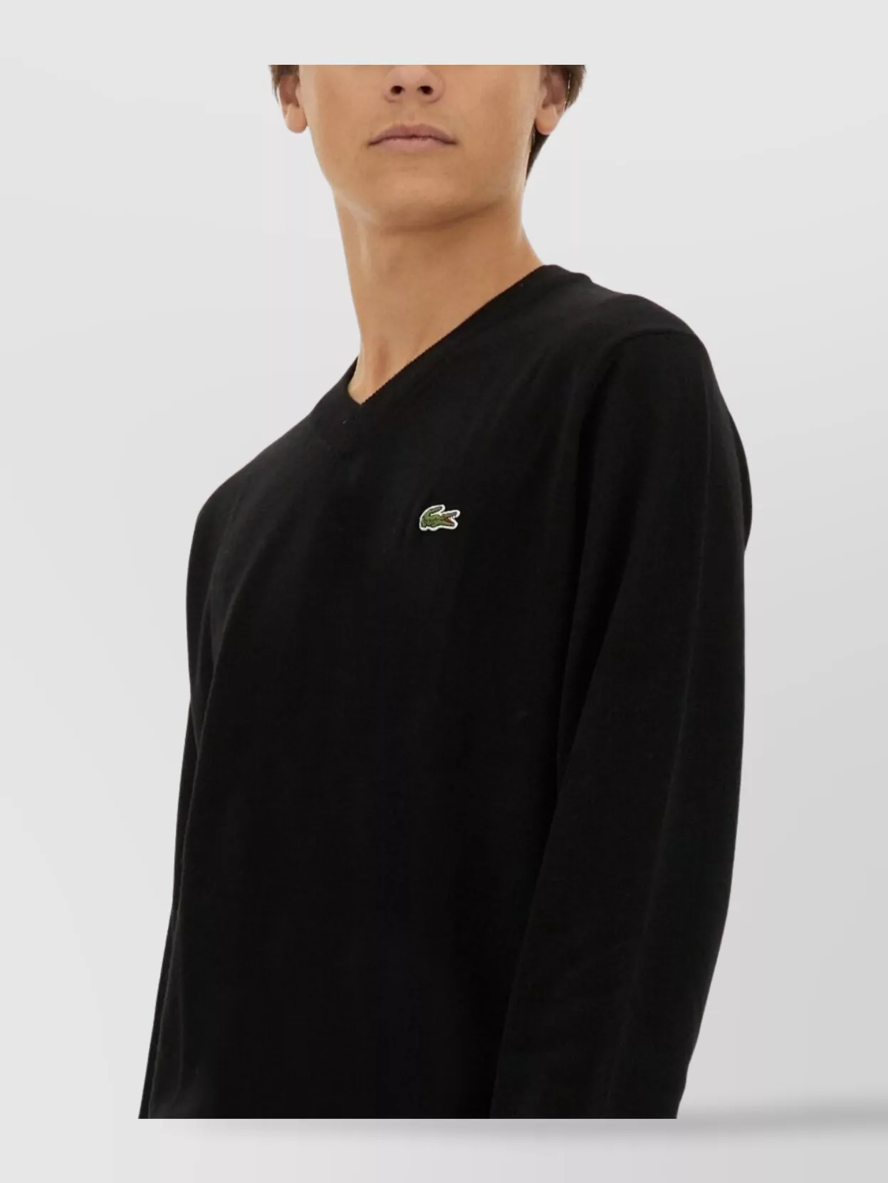 Lacoste Logo Knit Sweater V-Neck