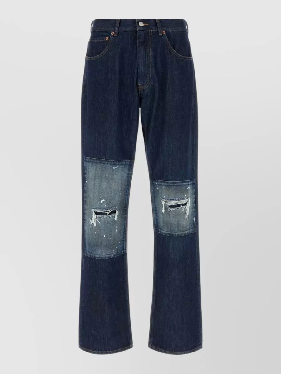 Mm6 Maison Margiela patchwork straight-leg denim jeans