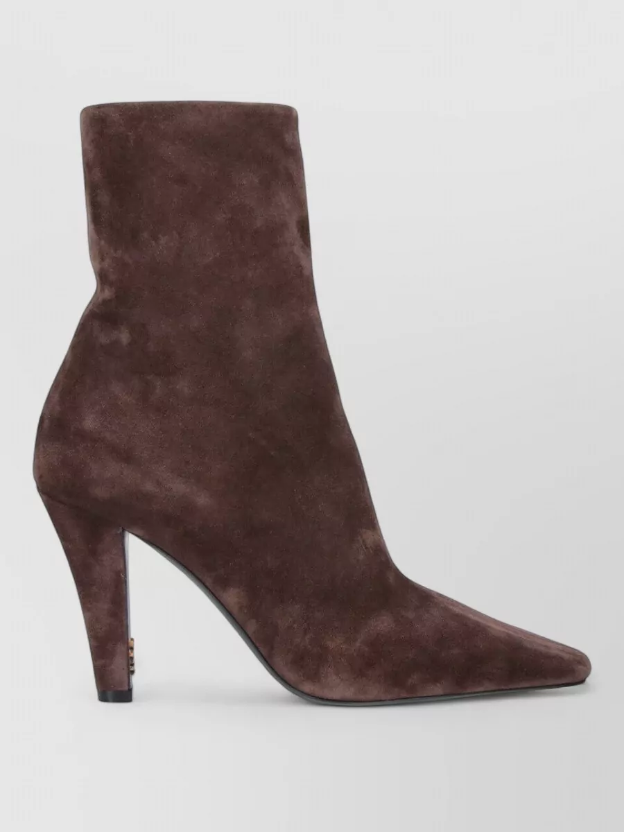 Saint Laurent Suede Ankle Boots
